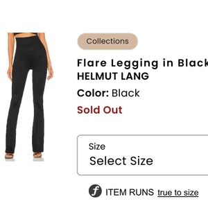 Pantalon Helmut Lang – Flare Legging noir – Taille S
